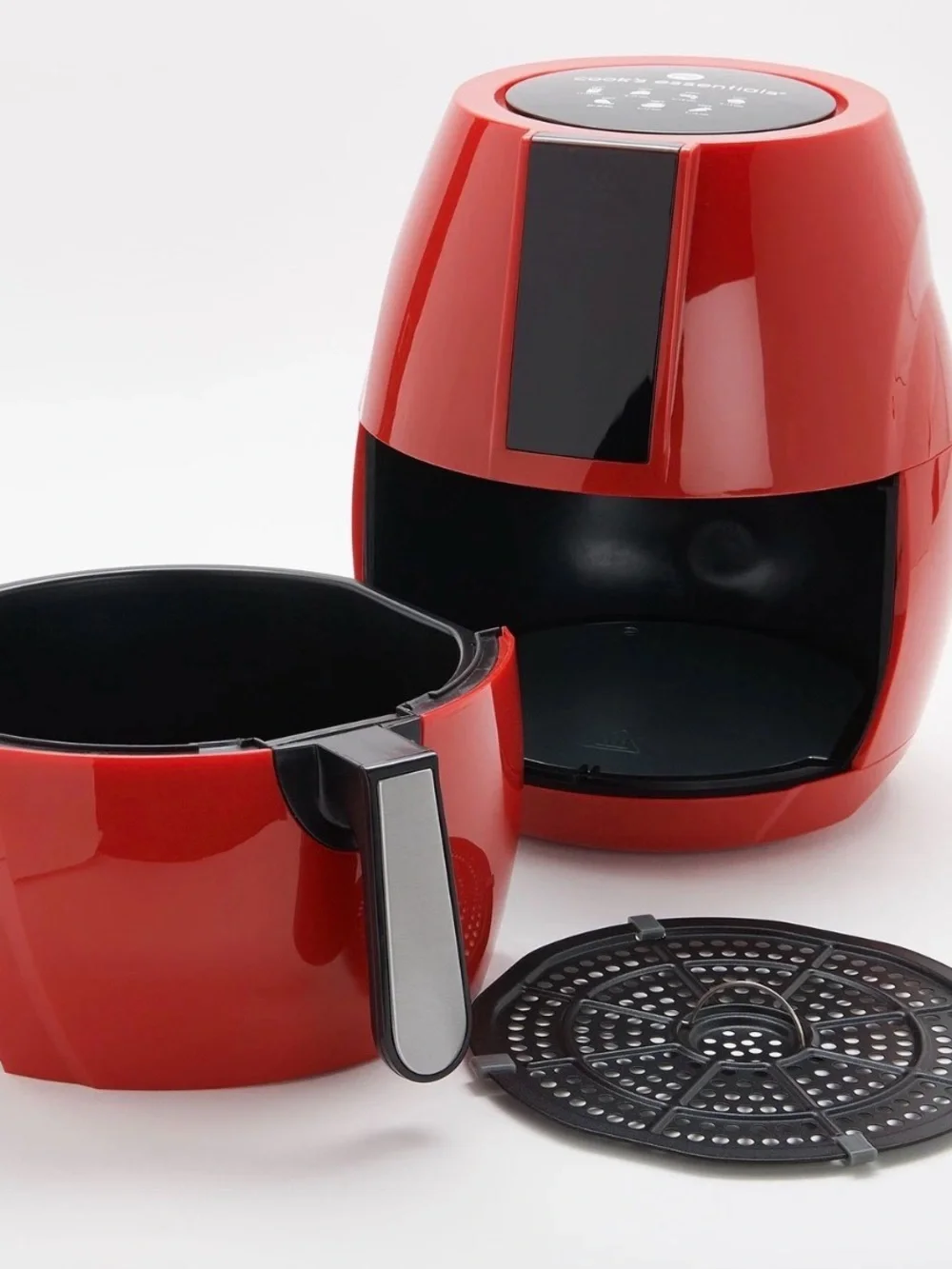 Red Digital Air Fryer with Touch Controls